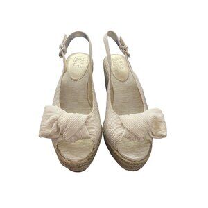 Naturalizer Women’s Bettina Wedge Sandals White NIB Size 8.5M